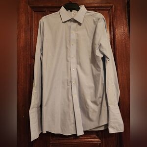 Brooks Brothers Blue Classic Shirt Size 16 1/2-34 Supima Cotton  French Cuffs